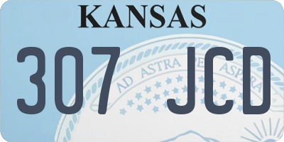 KS license plate 307JCD