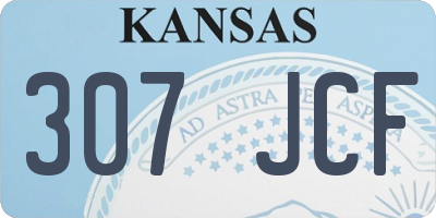 KS license plate 307JCF