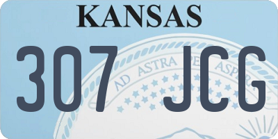 KS license plate 307JCG