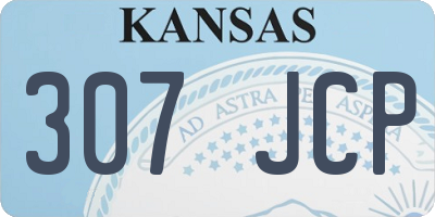 KS license plate 307JCP