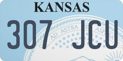 KS license plate 307JCU