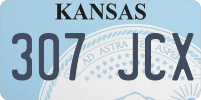 KS license plate 307JCX