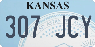 KS license plate 307JCY