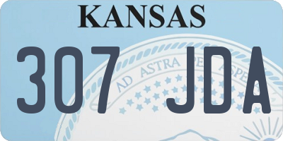 KS license plate 307JDA