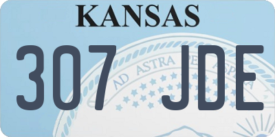 KS license plate 307JDE