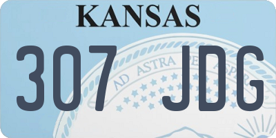 KS license plate 307JDG