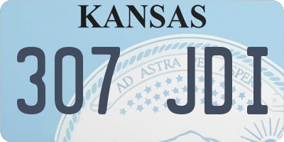 KS license plate 307JDI