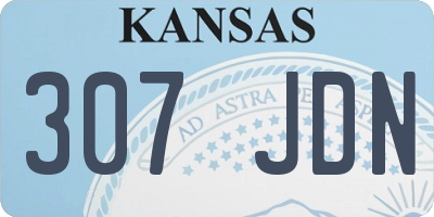KS license plate 307JDN