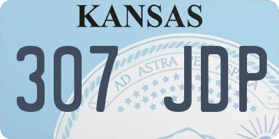 KS license plate 307JDP