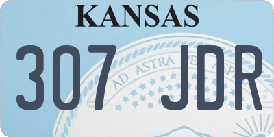 KS license plate 307JDR