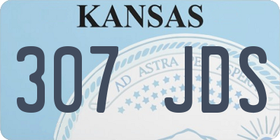 KS license plate 307JDS