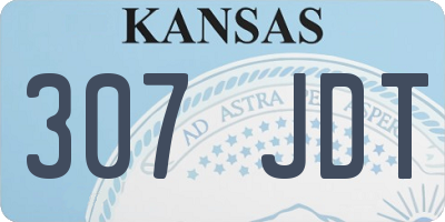 KS license plate 307JDT