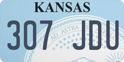 KS license plate 307JDU