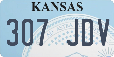 KS license plate 307JDV