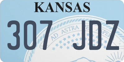 KS license plate 307JDZ