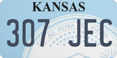 KS license plate 307JEC