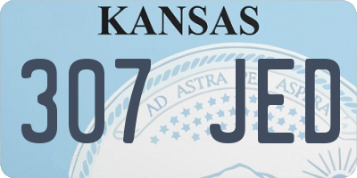 KS license plate 307JED