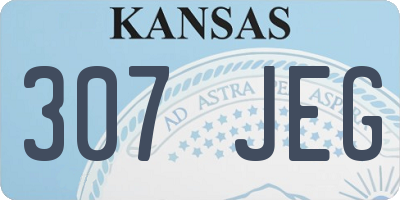 KS license plate 307JEG