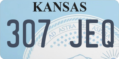 KS license plate 307JEQ