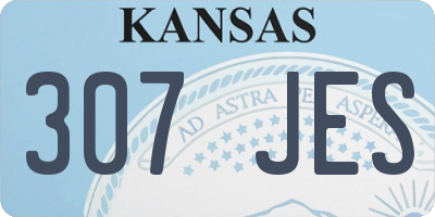 KS license plate 307JES