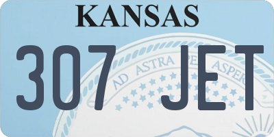 KS license plate 307JET