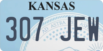 KS license plate 307JEW