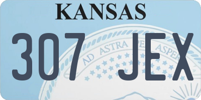 KS license plate 307JEX