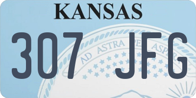 KS license plate 307JFG