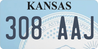 KS license plate 308AAJ