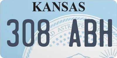 KS license plate 308ABH