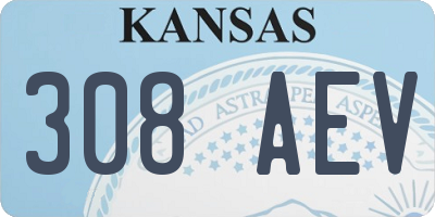 KS license plate 308AEV