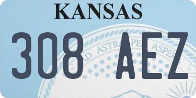 KS license plate 308AEZ