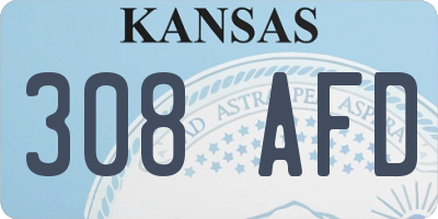 KS license plate 308AFD