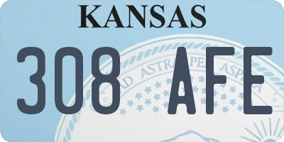 KS license plate 308AFE