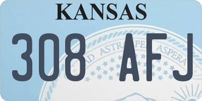 KS license plate 308AFJ