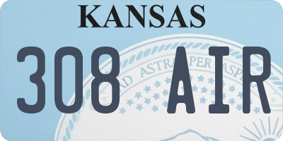 KS license plate 308AIR