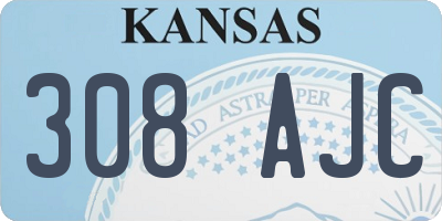 KS license plate 308AJC