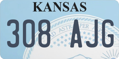 KS license plate 308AJG