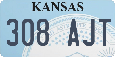 KS license plate 308AJT