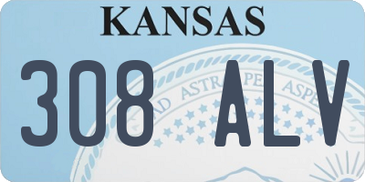 KS license plate 308ALV