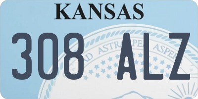 KS license plate 308ALZ