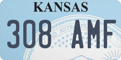 KS license plate 308AMF