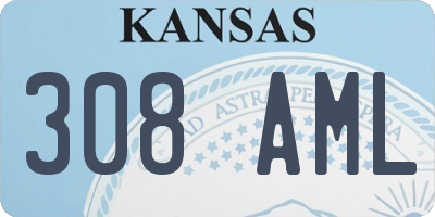 KS license plate 308AML