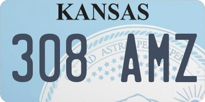 KS license plate 308AMZ