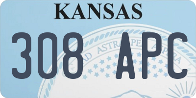 KS license plate 308APC