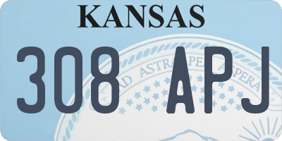 KS license plate 308APJ