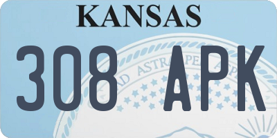 KS license plate 308APK