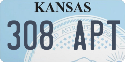 KS license plate 308APT