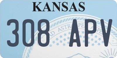 KS license plate 308APV
