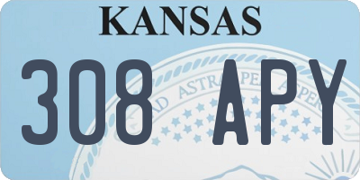 KS license plate 308APY